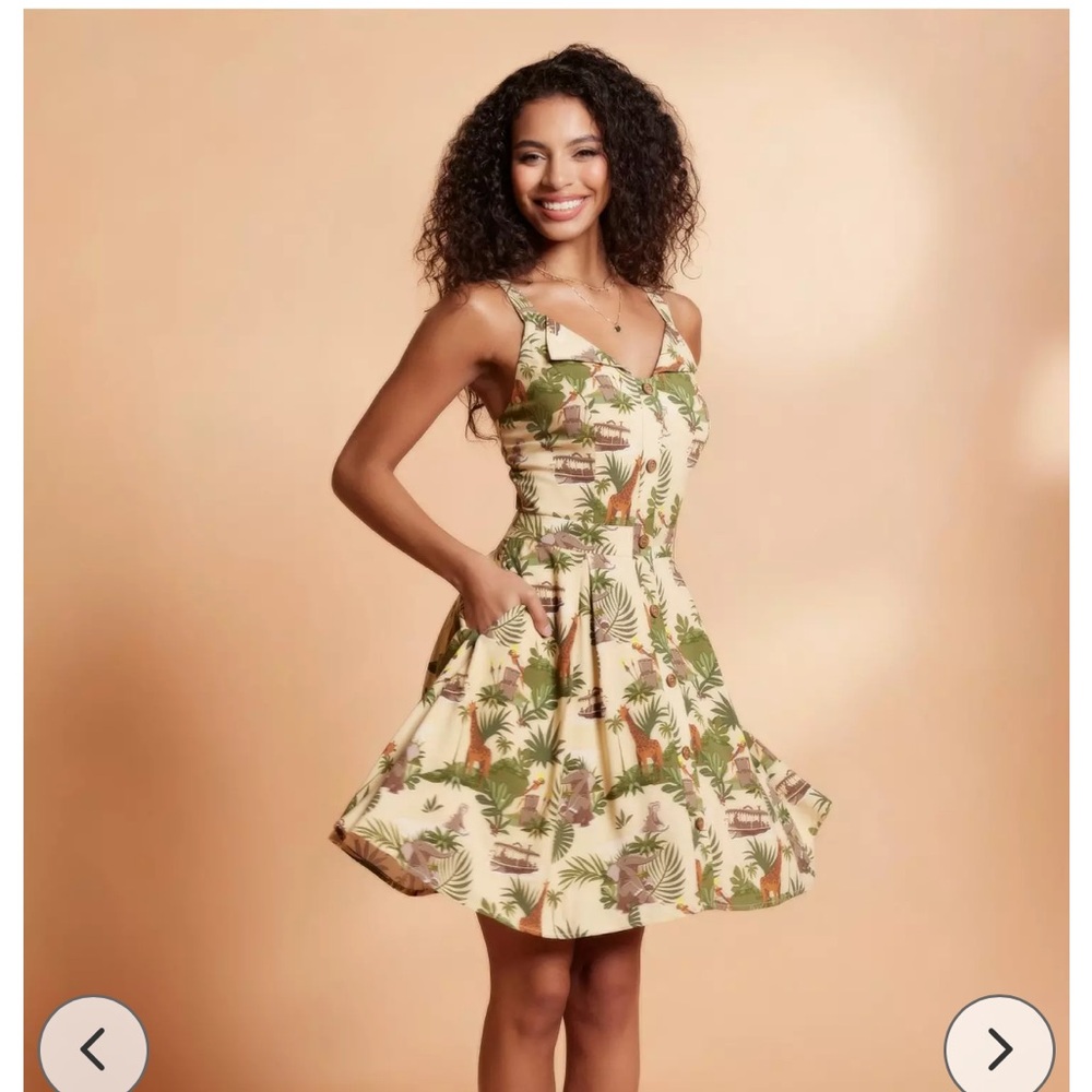 Her Universe Cream Tropical Print Mini Dress